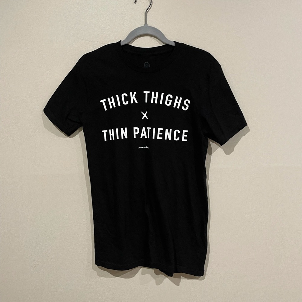 Thick Thighs Thin Patience Tee 💪🏽&🍩 - Picture 4 of 5